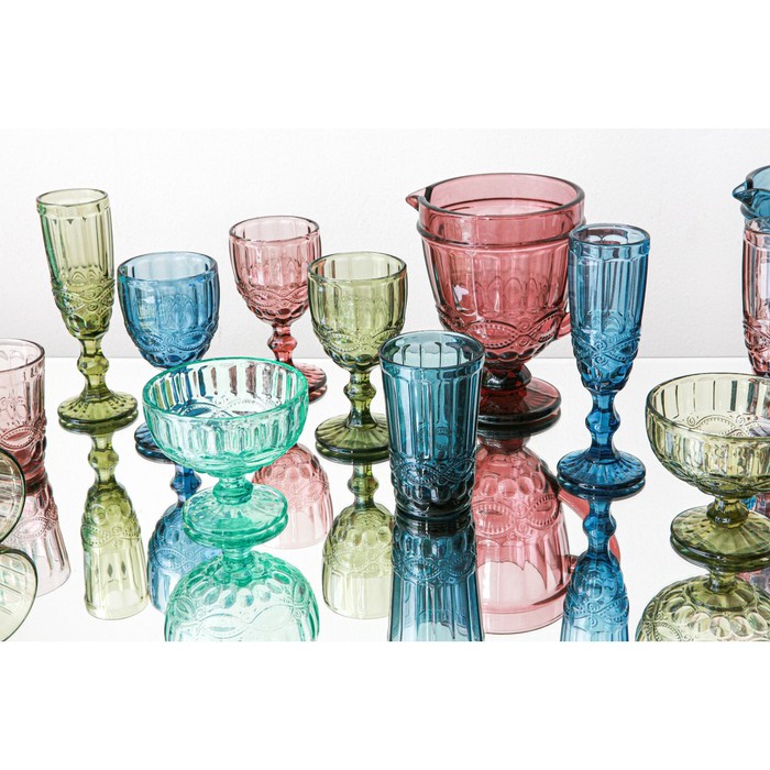 Креманка стеклянная Magistro «Ла-Манш», 350 мл, 12×10,5 см, цвет бирюзовый - фото 1905953053