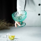 Креманка стеклянная Magistro «Ла-Манш», 350 мл, 12×10,5 см, цвет бирюзовый - Фото 5