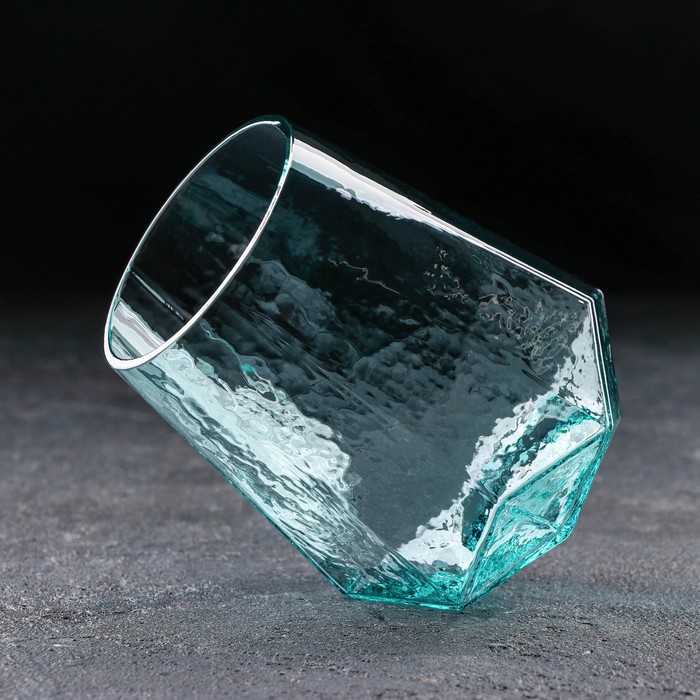 Стакан стеклянный Magistro «Дарио», 450 мл, цвет изумрудный - фото 1885333124