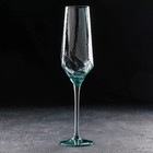 Бокал из стекла для шампанского Magistro «Дарио», 180 мл, 5×27,5 см, цвет тиффани - Фото 2