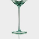 Бокал для вина Magistro «Дарио», 500 мл, 7.3×25 см, стекло, бирюзовый - Фото 4