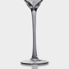 Набор бокалов из стекла для шампанского Magistro «Дарио», 180 мл, 7×27,5 см, 2 шт, цвет графит - Фото 3