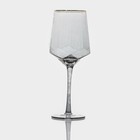 Набор бокалов из стекла для вина Magistro «Дарио», 500 мл, 10×25 см, 2 шт, цвет графит - Фото 3