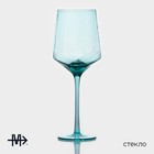 Набор бокалов из стекла для вина Magistro «Дарио», 500 мл, 7,3×25 см, 2 шт, цвет изумрудный - Фото 2
