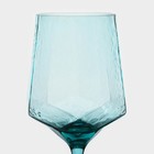 Набор бокалов из стекла для вина Magistro «Дарио», 500 мл, 7,3×25 см, 2 шт, цвет изумрудный - Фото 3