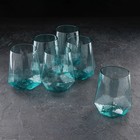 Набор стаканов стеклянных Magistro «Дарио», 450 мл, 10×11,5 см, 6 шт, цвет изумрудный - Фото 3