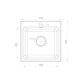 

Мойка кухонная из камня GranFest Smart SM430, 430х432 мм, цвет песочный