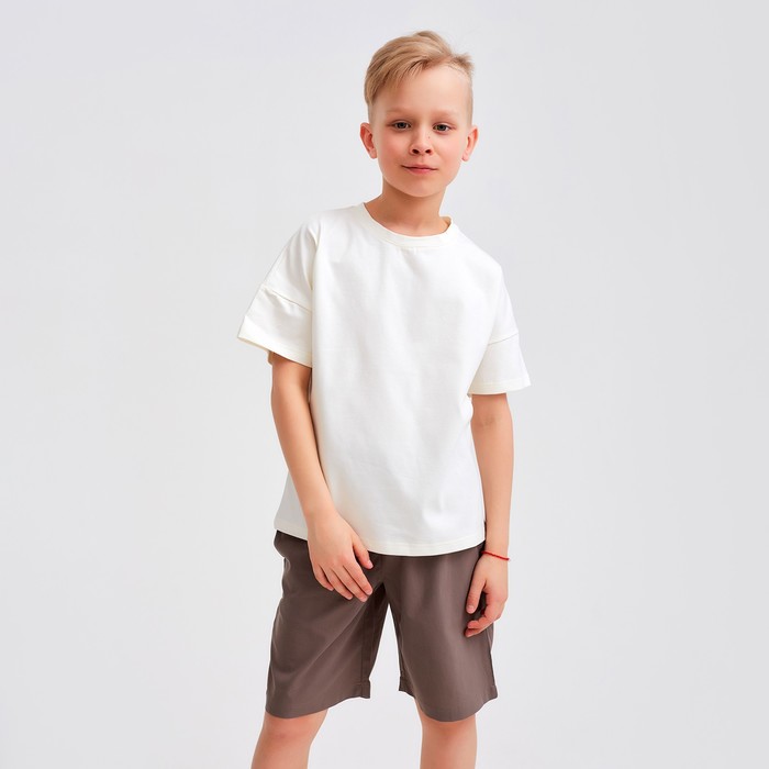 Шорты-бермуды детские MINAKU: Cotton collection цвет коричневый, рост 110 - Фото 1