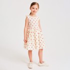 Платье для девочки MINAKU: Cotton Collection цвет бежевый, рост 104 - фото 319993783