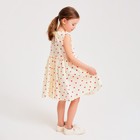 Платье для девочки MINAKU: Cotton Collection цвет бежевый, рост 104 - фото 26669365