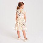 Платье для девочки MINAKU: Cotton Collection цвет бежевый, рост 104 - фото 26669366