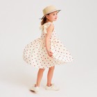 Платье для девочки MINAKU: Cotton Collection цвет бежевый, рост 104 - фото 26669368