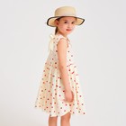Платье для девочки MINAKU: Cotton Collection, бежевое, рост 122 см - фото 49299292