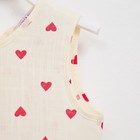 Платье для девочки MINAKU: Cotton Collection, бежевое, рост 122 см - фото 49299295