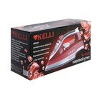 Утюг KELLI KL-1622, 2600 Вт, тефлоновая подошва, 100 г/мин, красный - Фото 8