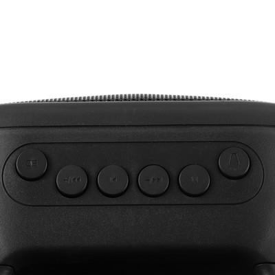 Портативная колонка Perfeo DISCO RING, FM, MP3, microSD, USB, AUX, 20 Вт, 3600 мАч, черная