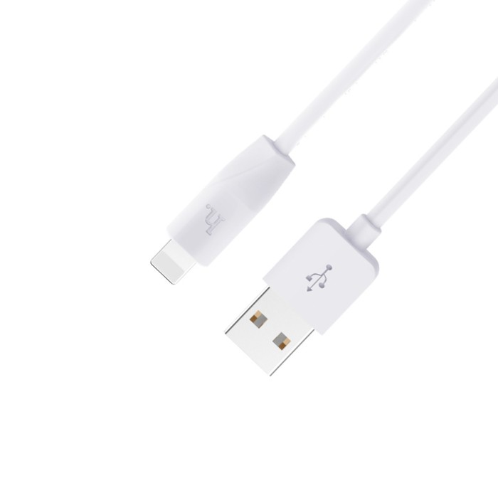 Кабель Hoco X1, Lightning - USB, 2.4 А, 1 м, белый - фото 51455055