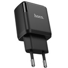 Сетевое зарядное устройство Hoco N7, 2 USB - 2.1 А, черный - Фото 3