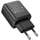 Сетевое зарядное устройство Hoco N7, 2 USB - 2.1 А, кабель microUSB 1 м, черный 7687020 - фото 14027481