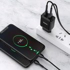 Сетевое зарядное устройство Hoco N7, 2 USB - 2.1 А, кабель microUSB 1 м, черный 7687020 - фото 14027483