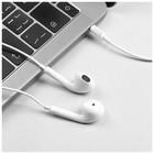 Наушники Hoco M55, проводные, вкладыши, микрофон, Jack 3.5, кабель 1.2 м, белые - Фото 5