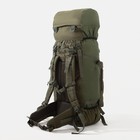 Рюкзак туристический, 60 л, отдел на затяжке, наружный карман, 2 боковых кармана, цвет оливковый - фото 7543911