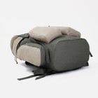 Рюкзак туристический на затяжке, 60 л, 4 наружных кармана, цвет олива - Фото 3
