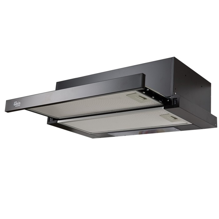 Вытяжка marking Oasis Everywhere UV-60B (F), встраиваемая, 500 м3/ч, 3 скорости, 60 см, чёрная - фото 51924238