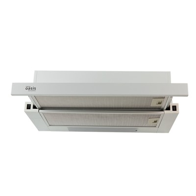 Вытяжка marking Oasis Everywhere UV-60W (F), встраиваемая, 500 м3/ч, 3 скорости, 60 см, белая