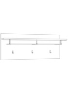 Вешалка настенная Virginia НМ 013.20, 1008×256×400 мм, цвет дуб бунратти  (артикул 7783213)  большой выбор товаров оптом и в розницу по низким ценам с доставкой