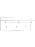 Вешалка настенная Virginia НМ 013.20, 1008×256×400 мм, цвет ясень анкор тёмный  (артикул 7783214)  большой выбор товаров оптом и в розницу по низким ценам с доставкой