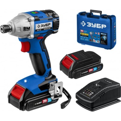 Винтоверт аккумуляторный ЗУБР GVB-250-22, 1/4", 3 скор. вр., 3300 уд/мин, 2×2 Ач, Li-Ion
