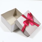 Кондитерская упаковка, короб, "Розовый бант", 30 х 30 х 15 см, 2 кг (комплект 5 шт) - фото 24523445