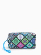 Косметичка дорожная на молнии, объёмная, с ручкой, с узором, разноцветная - Фото 2