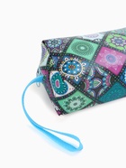 Косметичка дорожная на молнии, объёмная, с ручкой, с узором, разноцветная - Фото 3