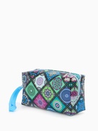 Косметичка дорожная на молнии, объёмная, с ручкой, с узором, разноцветная - Фото 4