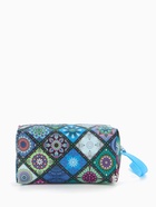 Косметичка дорожная на молнии, объёмная, с ручкой, с узором, разноцветная - Фото 6