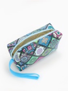 Косметичка дорожная на молнии, объёмная, с ручкой, с узором, разноцветная - Фото 3