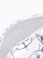 Косметичка - футляр женская с ручкой, объёмная, маленькая, для косметики, прокладок, лекарств, белая - Фото 4