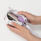 Косметичка - футляр женская с ручкой, объёмная, маленькая, для косметики, прокладок, лекарств, белая - Фото 2