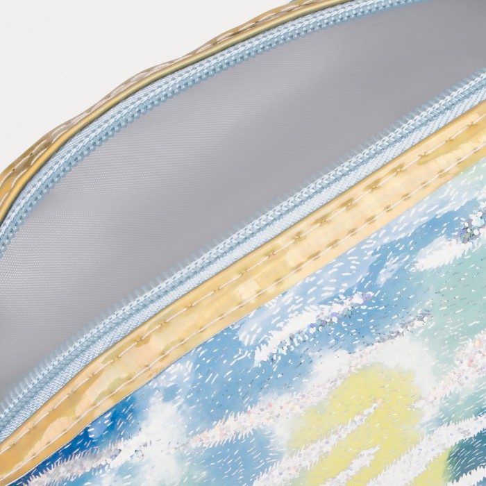 Косметичка на молнии, цвет голубой 26898