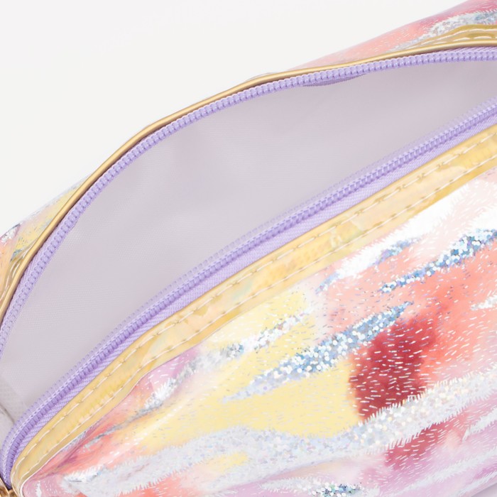 Косметичка на молнии, цвет сиреневый 7360023