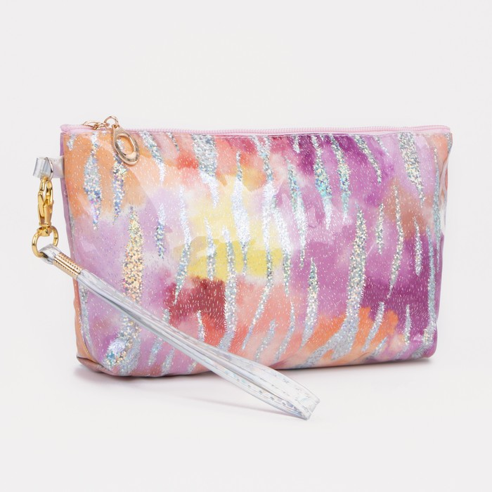 

Косметичка на молнии, цвет сиреневый