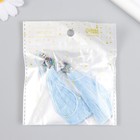 Декор для творчества текстиль "Кисть Падишах" небесный набор 2 шт 9х1 см 7367922