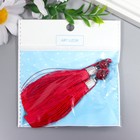 Декор для творчества текстиль "Кисть с бусинкой" кирпич набор 2 шт 10х1 см 7367939