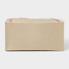Кофр для хранения вещей Доляна «Моне», 39×29×20 см, бежевый - Фото 4