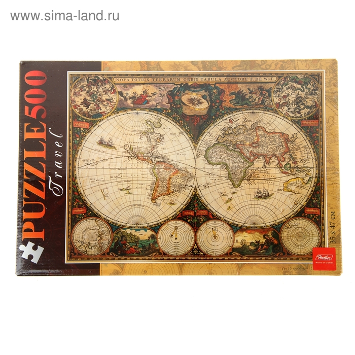 Пазлы "Старинная карта 1660 года", 500 элементов - Фото 1