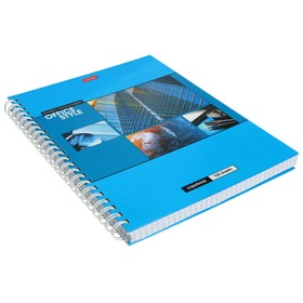 

Колледж-тетрадь А5, 120 листов в клетку на гребне Office Style, в твёрдой обложке