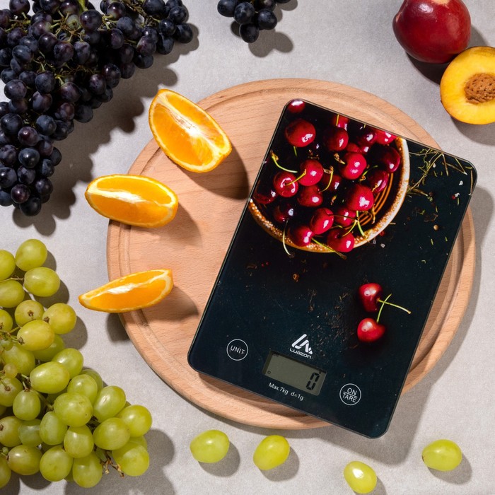 Весы кухонные Luazon LVK-702 «Черешня», электронные, до 7 кг - Фото 1