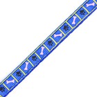 Ошейник двухслойный с фастексом "Косточки и лапки", 30 х 1 см, синий - фото 8628854